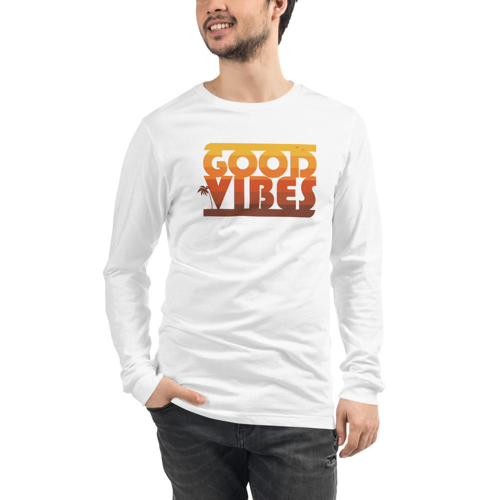 GOOD VIBES Unisex Long Sleeve T-Shirt - Image 3