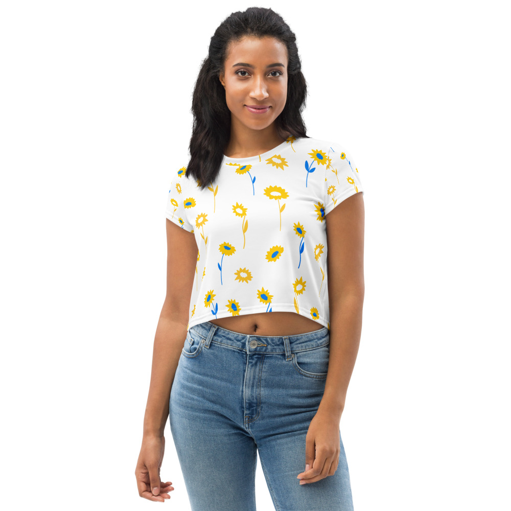 FLORAL Print Crop Tee