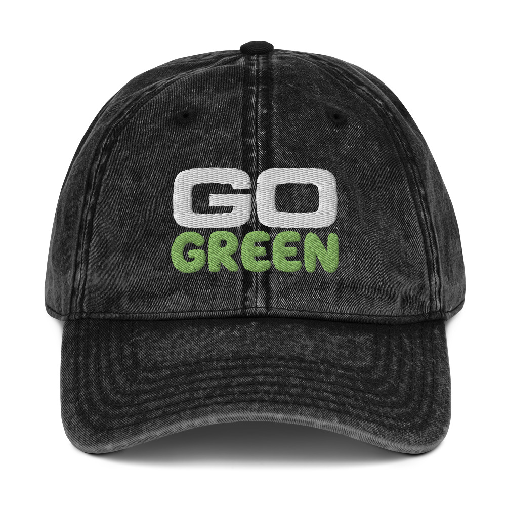 GO GREEN Vintage Cotton Twill Cap