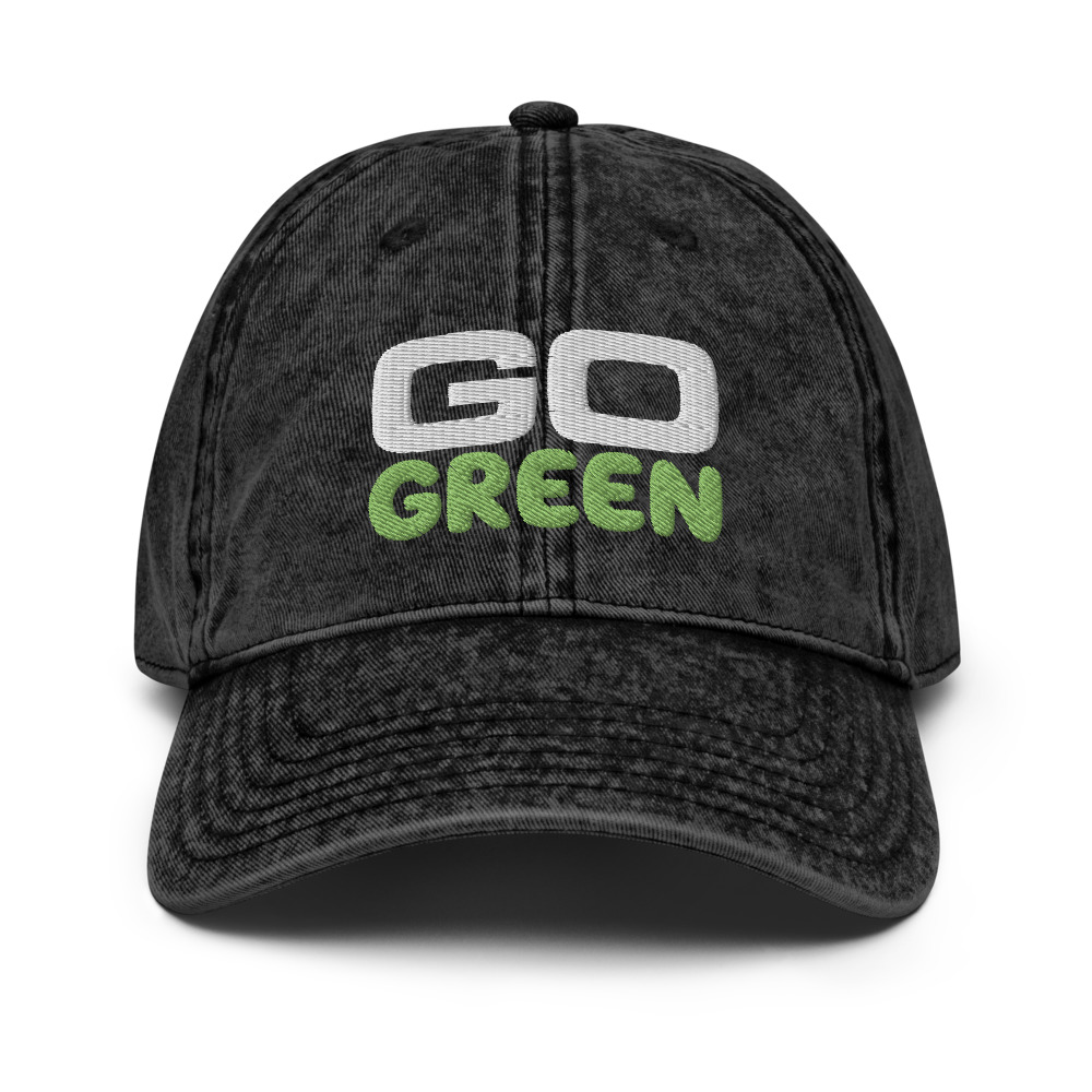 GO GREEN Vintage Cotton Twill Cap - Image 2