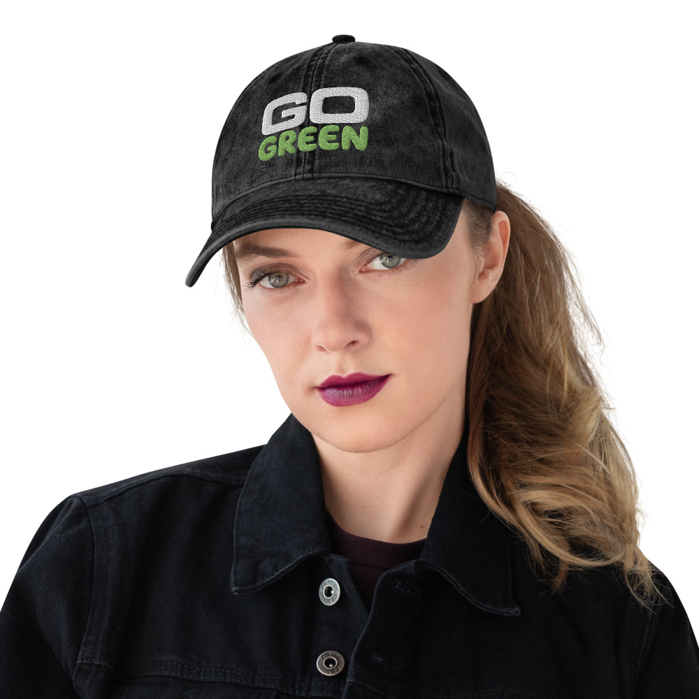 GO GREEN Vintage Cotton Twill Cap - Image 3