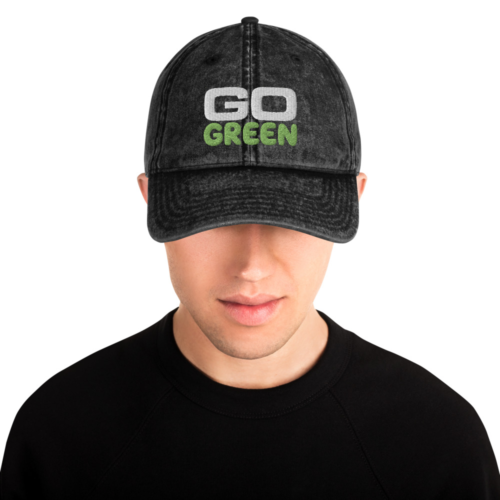 GO GREEN Vintage Cotton Twill Cap - Image 4
