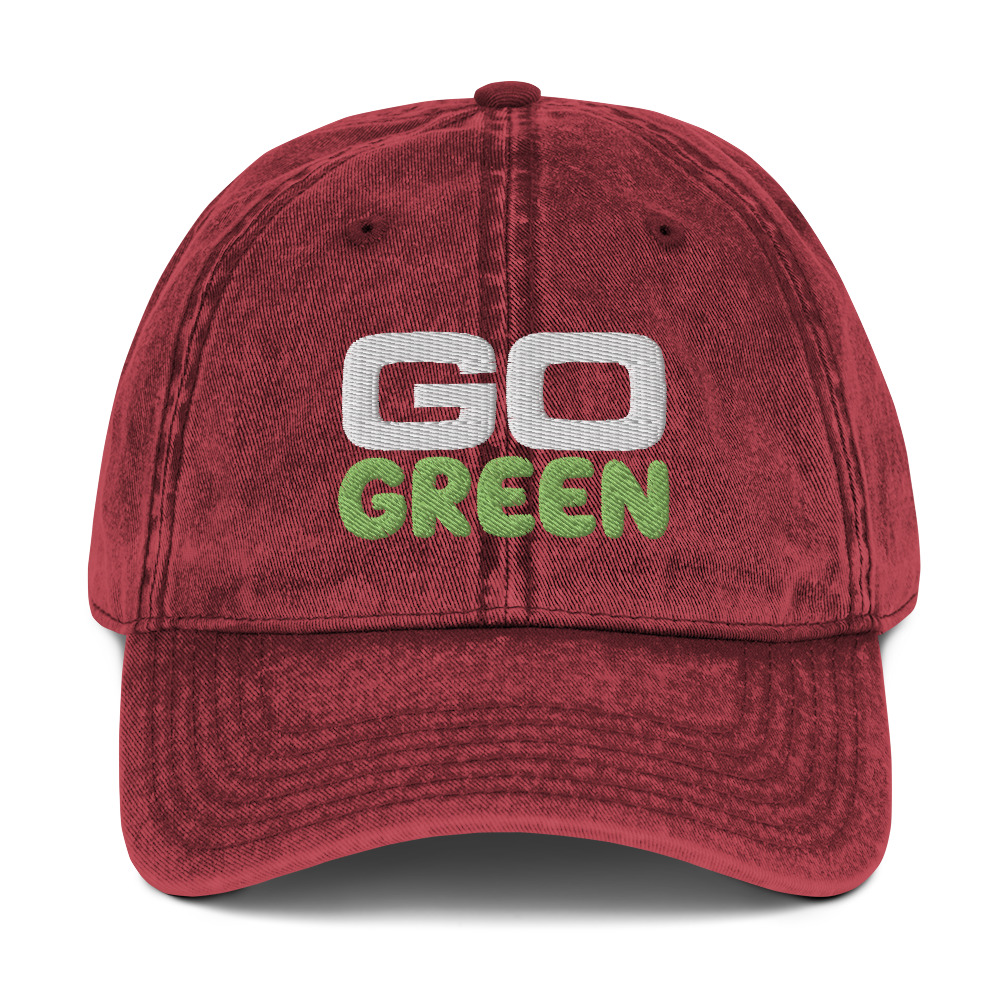 GO GREEN Vintage Cotton Twill Cap - Image 6