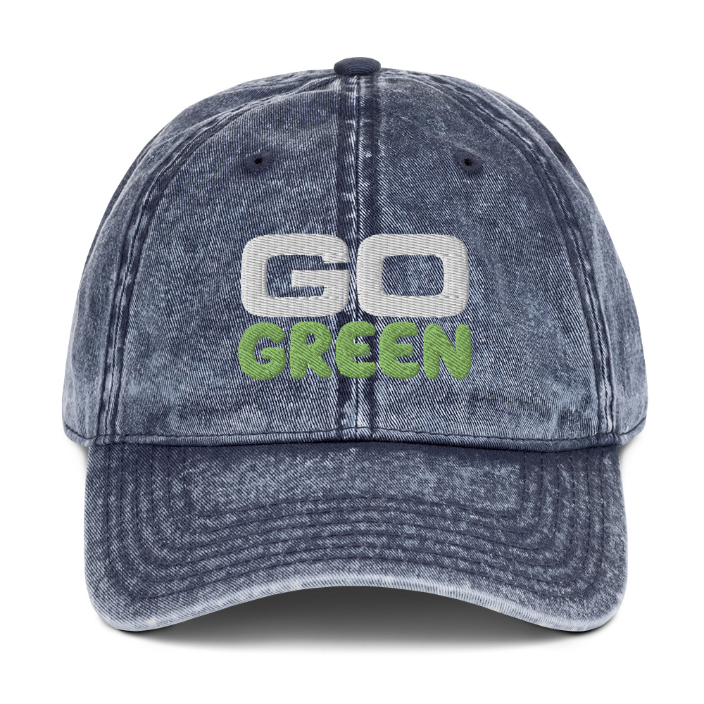 GO GREEN Vintage Cotton Twill Cap - Image 5