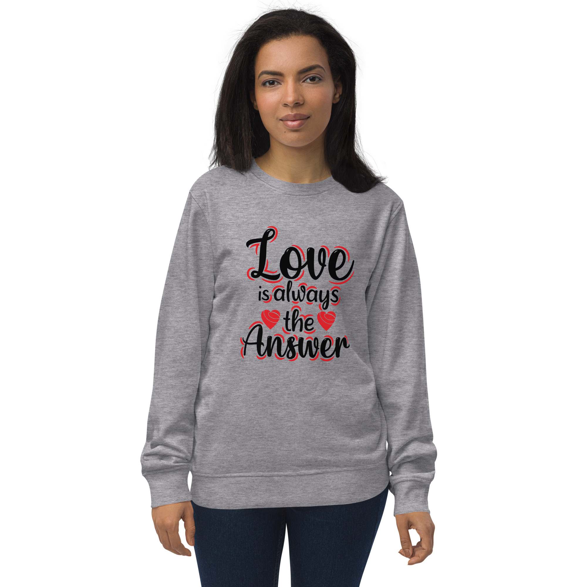 Love is always the answer - Valentine's Unisex Sweatshirt - Image 5