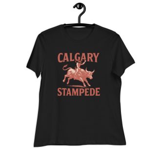Calgary Stampede Bull Rider Tee – Women’s Relaxed Fit (Black)